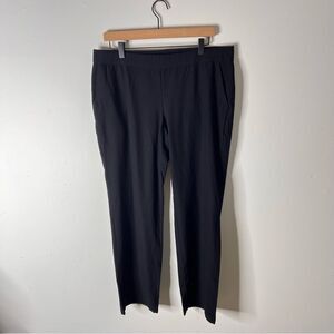 Eileen Fisher Women's Black Straight Leg Pull On Ponte Knit Pants Size L
